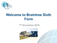 Welcome to Braintree Sixth Form
