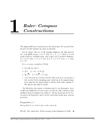 1Ruler–Compass Constructions