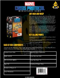 Ant-Man and Wasp Key Selling Points Back of Box Components