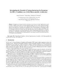 Investigating the Potential of Custom Instruction Set Extensions for SHA-3 Candidates on a 16-Bit Microcontroller Architecture