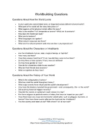 Worldbuilding Questions