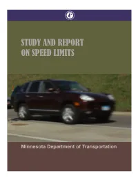 Study and Report on Speed Limits
