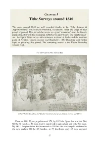 Tithe Surveys Around 1840