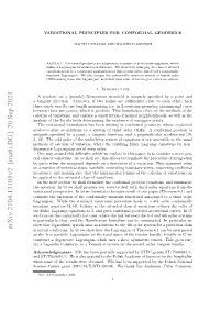 Variational Principles for Conformal Geodesics