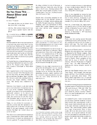 About Silver and Pewter?