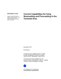 Current Capabilities for Icing Nowcasting and Forecasting in the Terminal Area