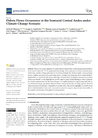 Debris Flows Occurrence in the Semiarid Central Andes Under Climate Change Scenario