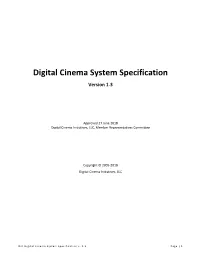 Digital Cinema System Specification Version 1.3