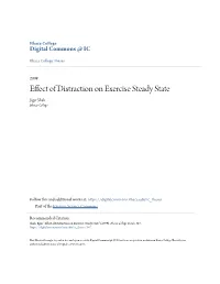 Effect of Distraction on Exercise Steady State Jigar Shah Ithaca College
