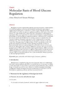 Molecular Basis of Blood Glucose Regulation Asma Ahmed and Noman Khalique