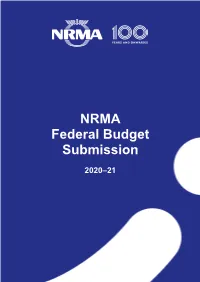 NRMA Federal Budget Submission