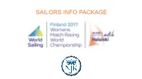 Sailors Info Package Welcome!