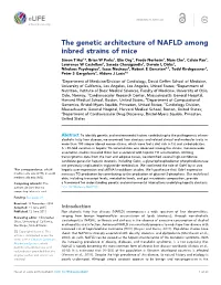 The Genetic Architecture of NAFLD Among Inbred Strains of Mice