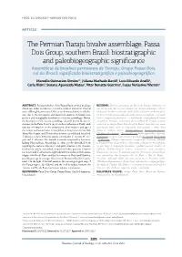 The Permian Tiaraju Bivalve Assemblage