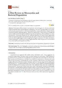 A Mini Review on Microcystins and Bacterial Degradation