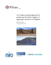 An Evidence Based Approach to Predicting the Future Supply of Aggregate Resources in England