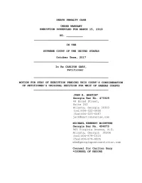 Death Penalty Case Under Warrant Execution