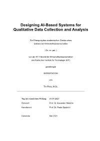 Designing AI-Based Systems for Qualitative Data Collection and Analysis