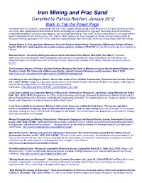 Iron Mining and Frac Sand, a Bibliography