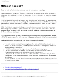 Notes on Topology