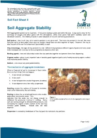 Soil Aggregate Stability