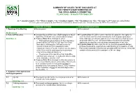 Summary of Issues to Be Discussed at the Sixteenth