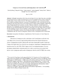 1 Temporary Protected Status and Immigration to the United States David Leblang*, Benjamin Helms*, Alexa Iadarola*, Ankita Satpa