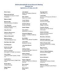 2018 Academyhealth Annual Research Meeting Attendee List Updated As of Friday, June 22