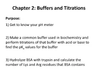 Buffers and Titrations