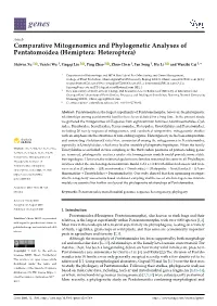 Comparative Mitogenomics and Phylogenetic Analyses of Pentatomoidea (Hemiptera: Heteroptera)