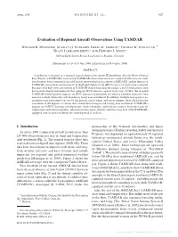 Evaluation of Regional Aircraft Observations Using TAMDAR