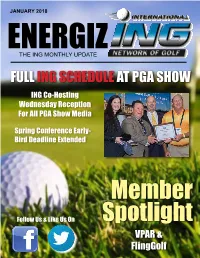 FULL Ing SCHEDULEAT Pga SHOW