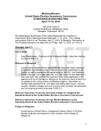 Minutes of the Public Meeting