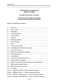 Nicht Amtliche Lesefassung Stand 01.01.2020