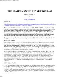 The Soviet Manned Lunar Program