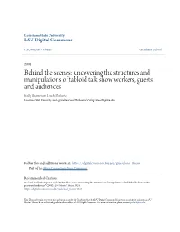 Uncovering the Structures and Manipulations of Tabloid Talk Show
