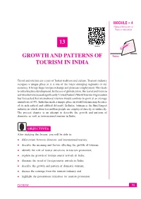 13 Growth and Patterns of Tourism in India