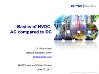 Basics of HVDC: AC Compared DC