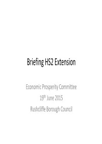 Briefing HS2 Extension