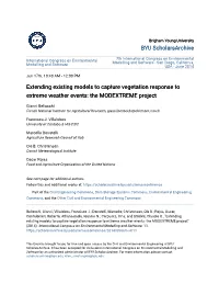 Extending Existing Models to Capture Vegetation Response to Extreme Weather Events: the MODEXTREME Project