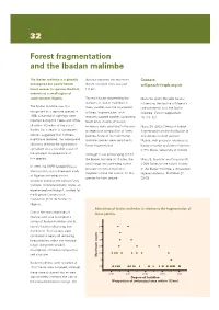 Forest Fragmentation and the Ibadan Malimbe 32