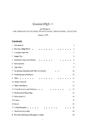 Latex Basics