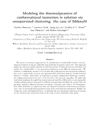 Modeling the Thermodynamics of Conformational Isomerism in Solution Via Unsupervised Clustering: the Case of Sildenaﬁl