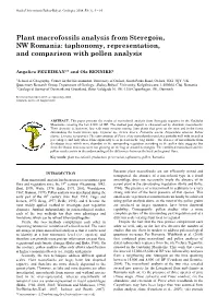 Plant Macrofossils Analysis from Steregoiu NW Romania