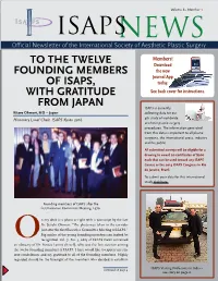 To the Twelve Founding Members of Isaps, With