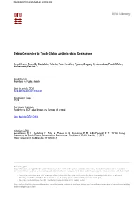 Using Genomics to Track Global Antimicrobial Resistance