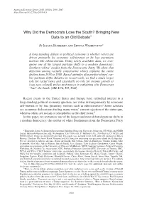 Why Did the Democrats Lose the South? Bringing New Data to an Old Debate†