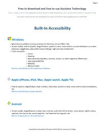 Built-In Accessibility