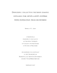 Designing Collective Decision-Making Dynamics for Multi-Agent Systems with Inspiration from Honeybees