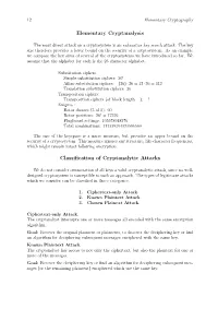 Elementary Cryptanalysis Classification of Cryptanalytic Attacks